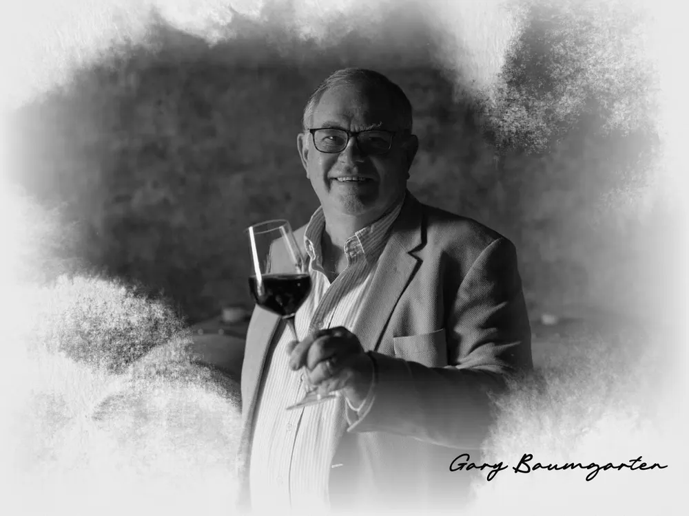 Winemaker Gary Baumgarten among the vines